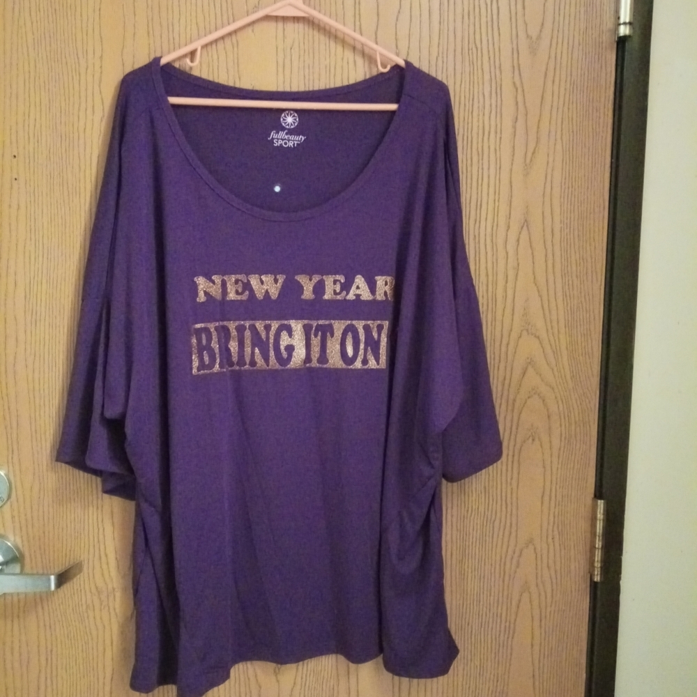 FULL beauty sport women's new year bring it on purple 26/28 shirt. A-13